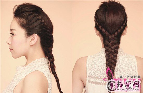 适合职场的优雅辫编发步骤 精致优雅的职场女性(2)