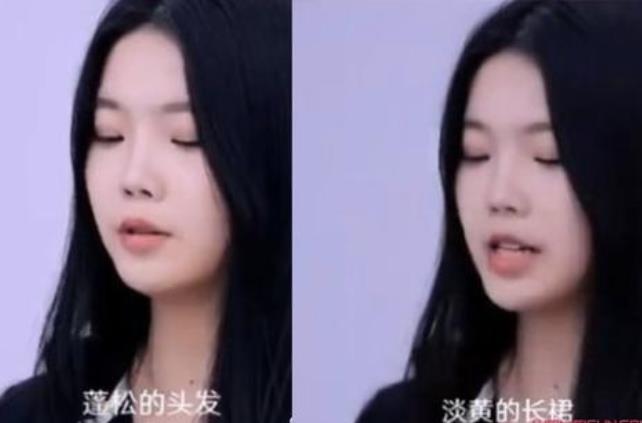 淡黄的长裙蓬松的头发是什么梗