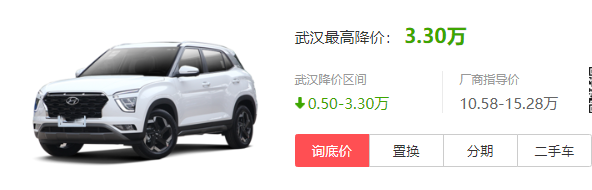 现代ix25降价了吗 现代ix25最高降价3.6万元(优惠后落地价约9万)