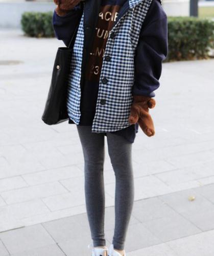 打底裤怎么搭配好看：打底裤百搭示范欣赏