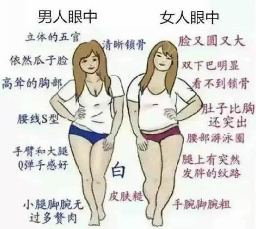 女孩子眼中的微胖 与男孩眼中微胖区别 女孩子眼中的微胖 与男孩眼中微胖区别