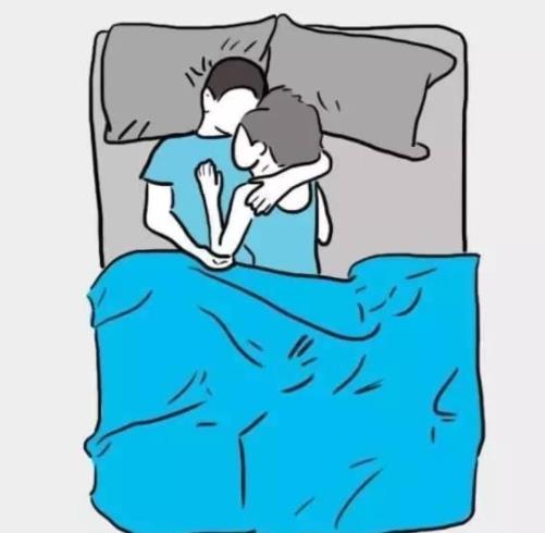 床上的十种姿势图片：10种夫妻睡姿感情一目了然
