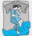 床上的十种姿势图片：10种夫妻睡姿感情一目了然