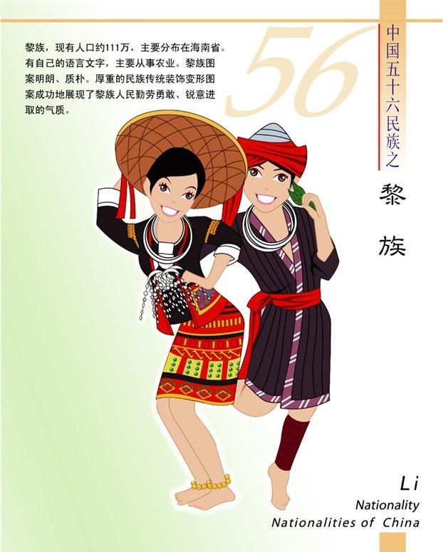 黎族简介(卡通版) 黎族简介(卡通版)